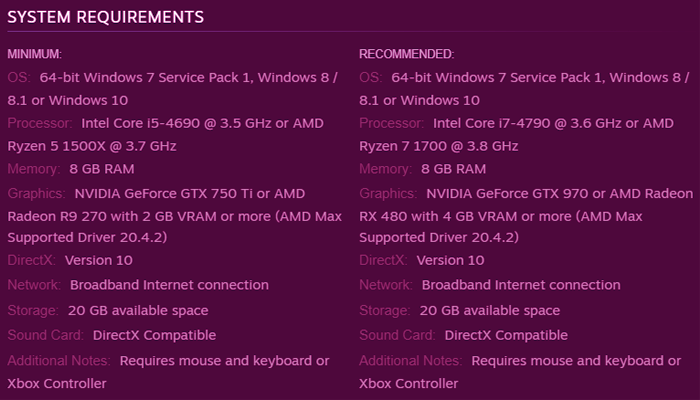 Minimum System Requirements 
