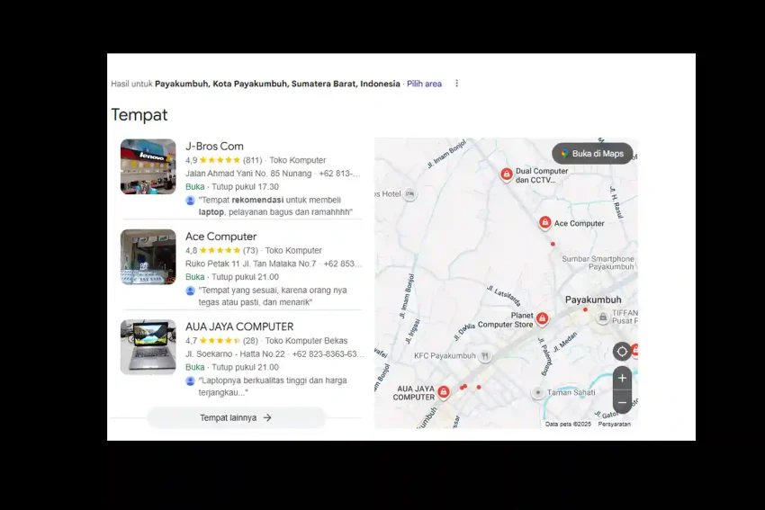 Toko Laptop dan Komputer Terdekat