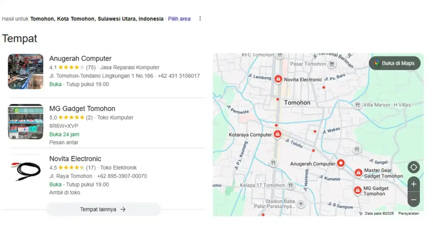Komputer Murah Terdekat di Tomohon