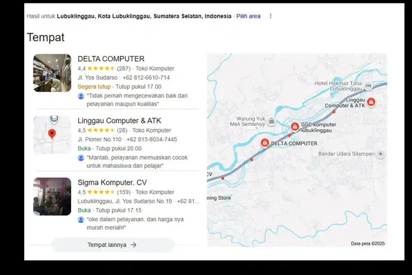 Komputer Rakitan Terdekat Lubuk Linggau